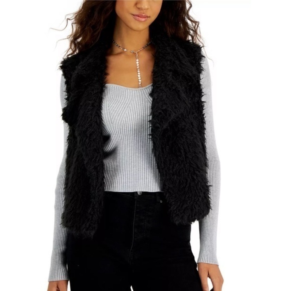 CLUB MONACO BLACK FEATHER GORPCORE OUTDOORS WESTERN VEST XS